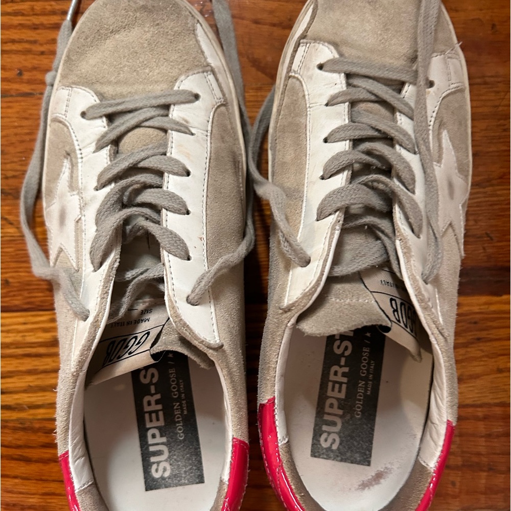 Golden Goose Sneakers in Beige and Pink